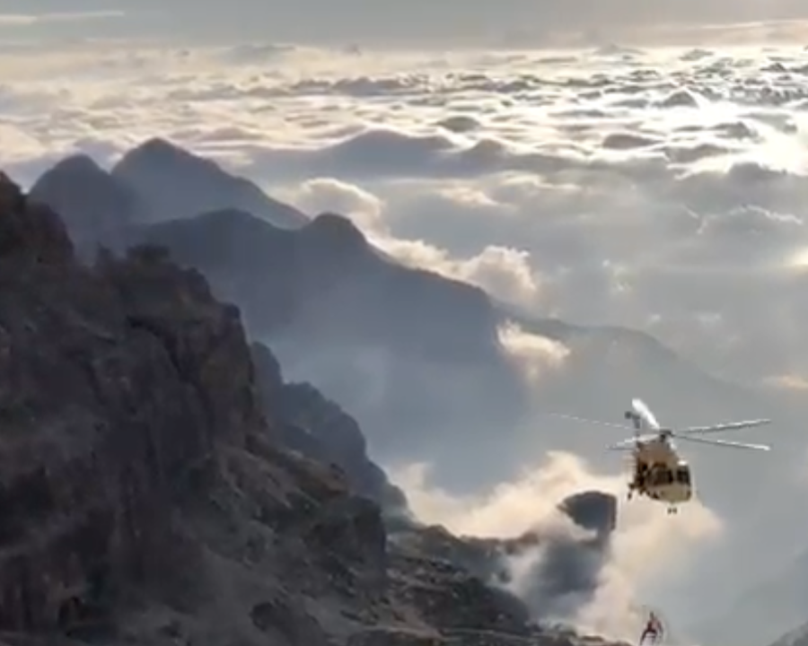 Intervento di soccorso sul Campanile Basso