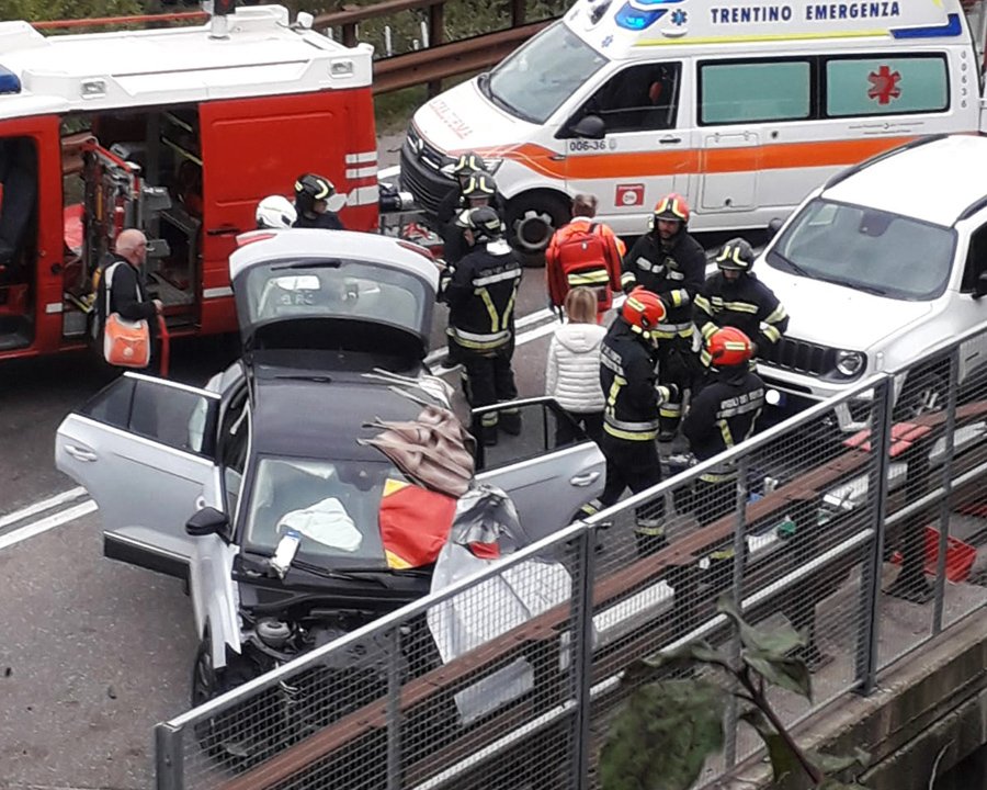 Taio, incidente sulla SS43