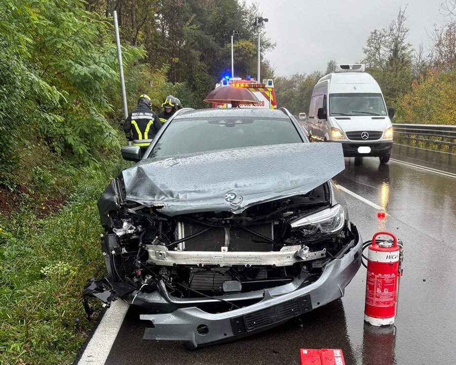 Sabino, incidente senza feriti