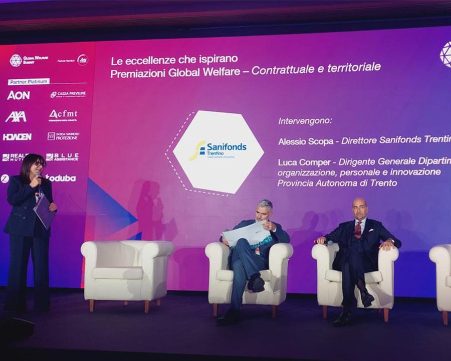 Il fondo Sanifonds premiato al Global Welfare Summit di Roma