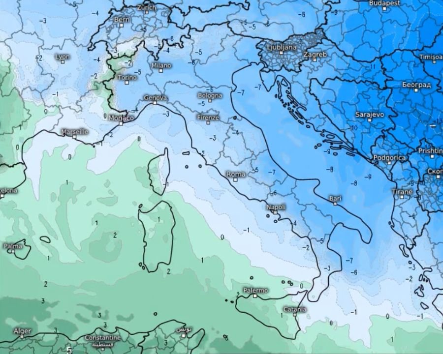 Freddo in arrivo, ma con il bel tempo