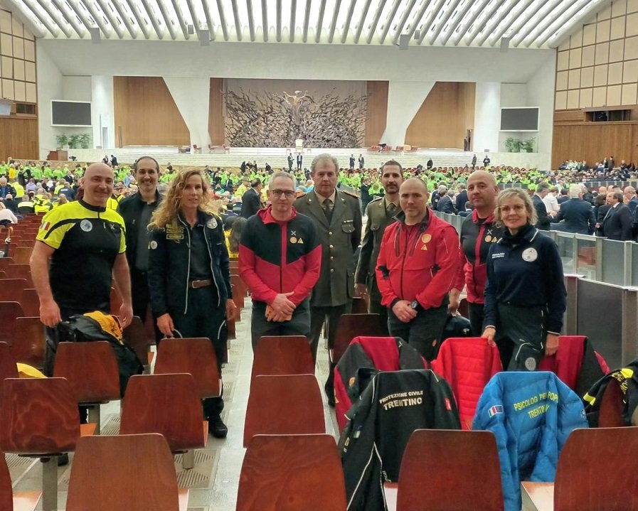 La Protezione civile del Trentino all’udienza di Papa Leone XIV