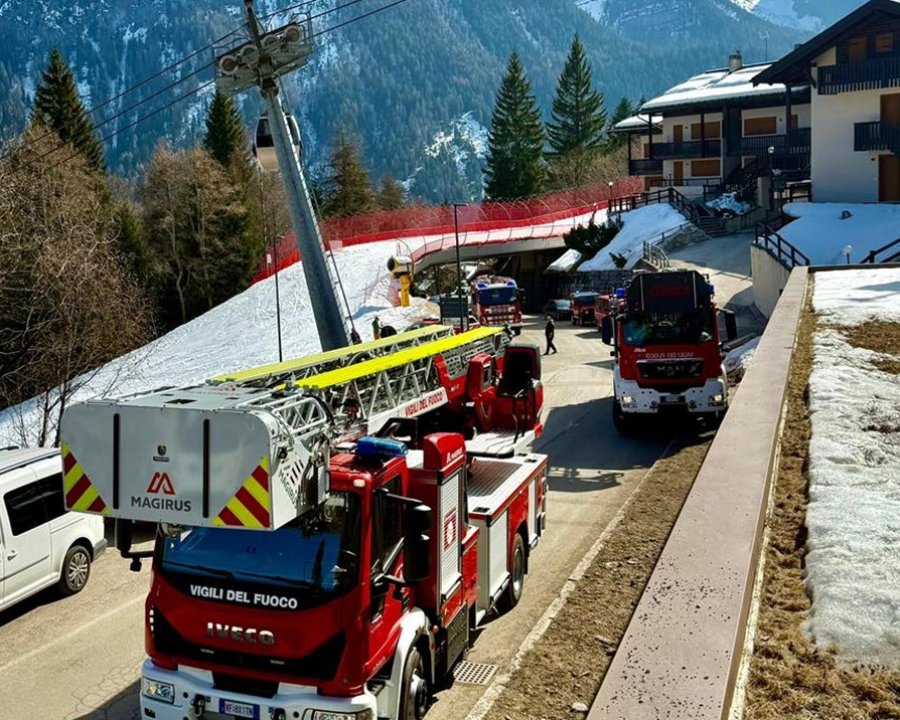 Intervento per un incendio a Folgarida